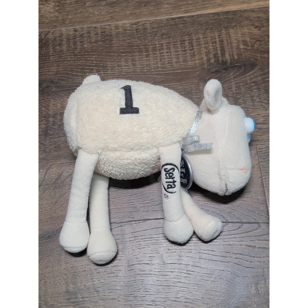 Serta Counting Sheep 1 Plush Stuffed Animal Advertising Mascot 8 Inch Cream 2000